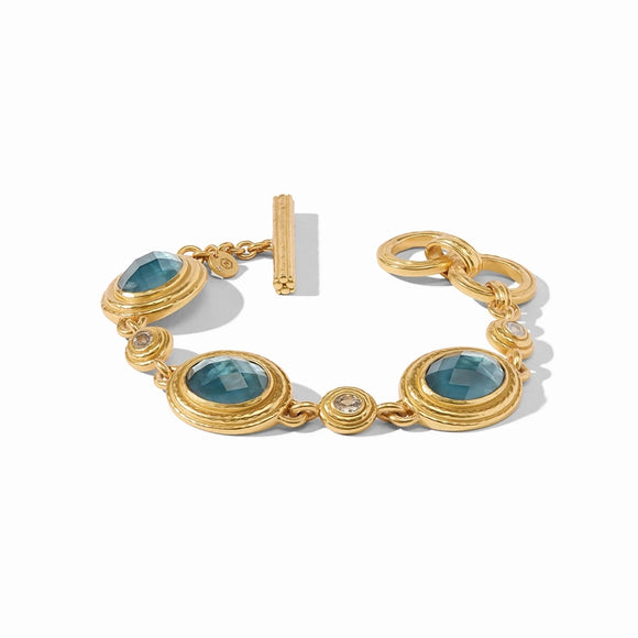 Tudor Stone Bracelet, Iridescent Peacock Blue