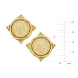 Coin stud earrings