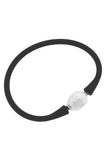 Bali Freshwater Pearl Silicone Bracelet (Asstd Colors)