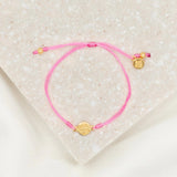 Breathe Blessing Bracelet, pink/gold