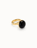 Ring with Black Murano Glass (gold or silver)