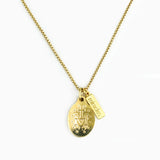 Lourdes Miraculous Mary Necklace, gold