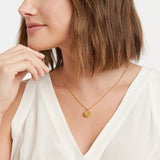 Fleur-de-Lis Solitaire Necklace, gold