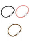 Bali Freshwater Pearl Silicone Bracelet (Asstd Colors)