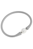 Bali Freshwater Pearl Silicone Bracelet (Asstd Colors)