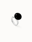 Ring with Black Murano Glass (gold or silver)