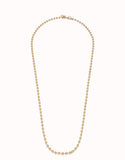 Longbeads Chain, silver or gold