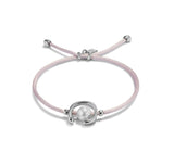 Cord bracelet with pearl, assorted (silver or gold)