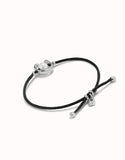Cord bracelet with pearl, assorted (silver or gold)
