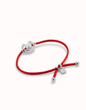 Cord bracelet with pearl, assorted (silver or gold)