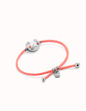 Cord bracelet with pearl, assorted (silver or gold)