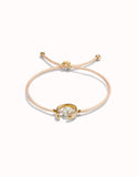 Cord bracelet with pearl, assorted (silver or gold)