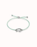 Cord bracelet with pearl, assorted (silver or gold)