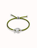Cord bracelet with pearl, assorted (silver or gold)