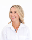 Caroline Loop Chain Necklace, Blue Lapis