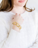 Textured Double Link Chain Bracelet