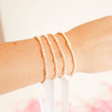 Leah Bracelet, 7.25" (gold or silver)