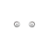 Ego earrings, pearl, silver
