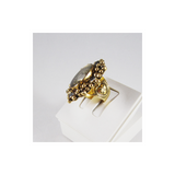 Sacred Heart Oval Ring (Gold, Silver Night) (28400)