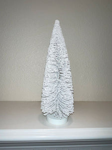 Christmas Tree - White bottle brush