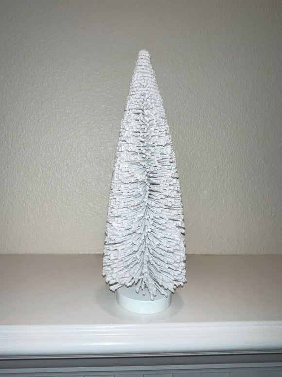 Christmas Tree - White bottle brush