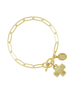 Cross Paperclip Bracelet (2695C)