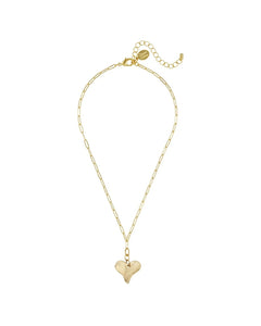 Heart Paperclip Chain Necklace