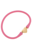 Bali Heart Bead Silicone Bracelet (Assorted Colors)