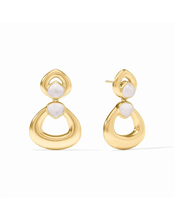 Dolce Statement Earrings, Iridescent Clear Crystal, gold