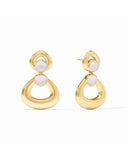 Dolce Statement Earrings, Iridescent Clear Crystal, gold