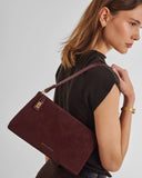 Orin Twist Lock Suedette Small Shoulder Bag