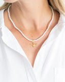 Longhorn Pearl Alys Necklace, white