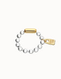 Bead bracelet with padlock and clasp, multicolor