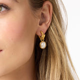 Nassau Hoop & Charm Earrings, gold