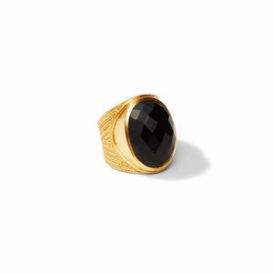 Verona Statement Ring, Obsidian Black