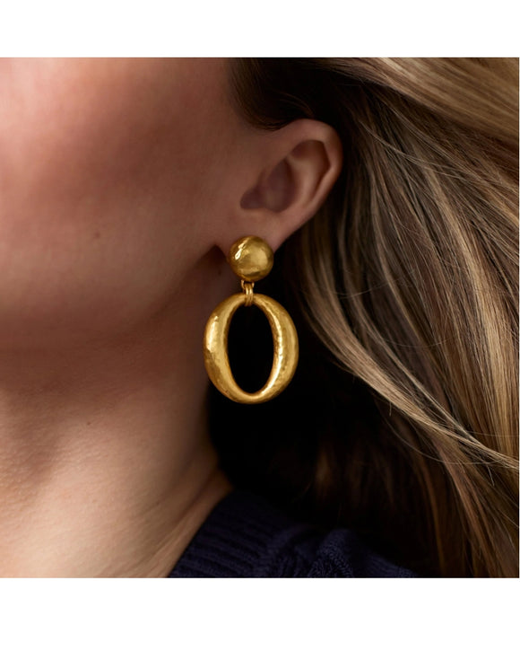 Solara Orbit Statement Earrings, gold