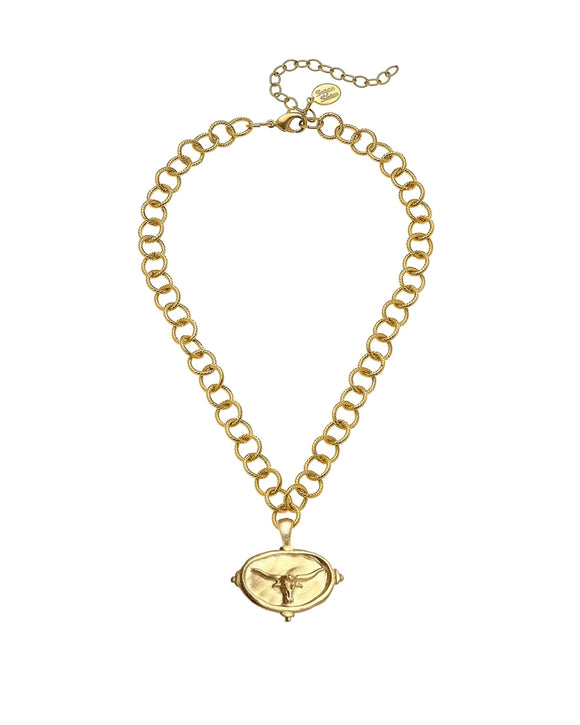 Longhorn Intaglio Necklace