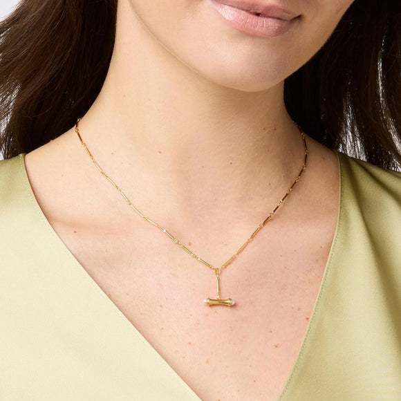 Bamboo Delicate Necklace, Pearl