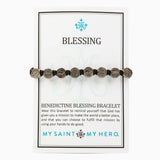 Benedictine Blessing Bracelet, Jet Black Medals