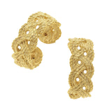 Braided Hoops, gold