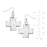 Square Cross Earrings (silver or gold)