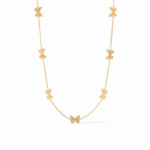Butterfly Delicate Station Necklace, gold