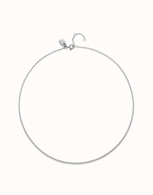 Link chain charm necklace (silver)