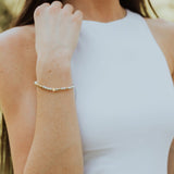 Made For This Moment Esther 4:14 Morse Code Bracelet, silver/white/gold