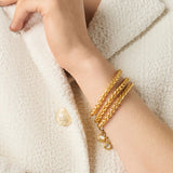 Cobblestone Link Bracelet, gold