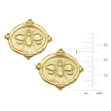 Bee Intaglio Stud earrings, gold