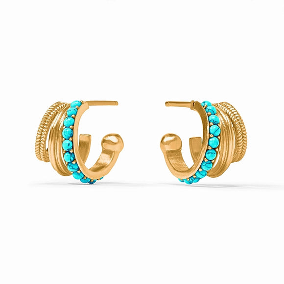 Hydra Triple Hoop, Turquoise Blue