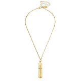 Dainty Bar Cross Necklace, gold