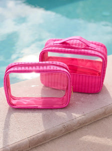 EZRA Clear Cosmetic Cases, Magenta