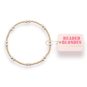Two Tone Leah Bracelet, 6.75" (2 Options)